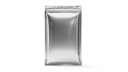 Shiny silver foil pouch