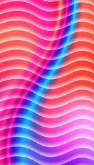 colorful wavy lines with gradient effect and shiny light reflections