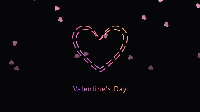 Valentines Day Heart Animation Background.