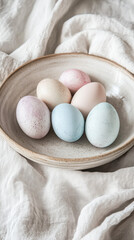 Eco Easter Eggs In Calm Soft Fabric Scene