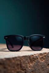 Oversized square dark sunglasses, matte finish , stylish, minimalist