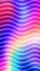 Vibrant rainbow wavy lines pattern gradient background texture