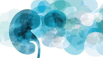 World Kidney Day Banner Featuring Abstract Shapes to Promote Health and Balance in Medical Care