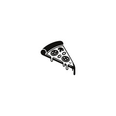Fresh pizza logo icon flat vector design