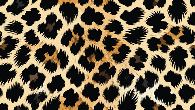 A vibrant leopard print pattern showcasing african animal fur and skin in an abstract design inspired by african wildlife