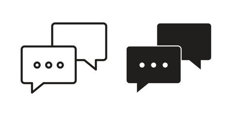 Chat icons or logo isolated sign symbol vector illustration - high quality black style vector icons