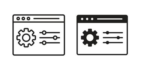 Fototapeta premium Control panel icons or logo isolated sign symbol vector illustration - high quality black style vector icons