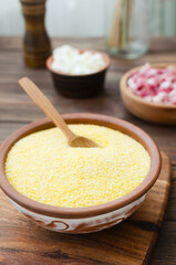 Rustic Cornmeal Preparation with Fresh Ingredients