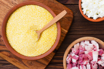 Rustic Cornmeal Preparation with Fresh Ingredients