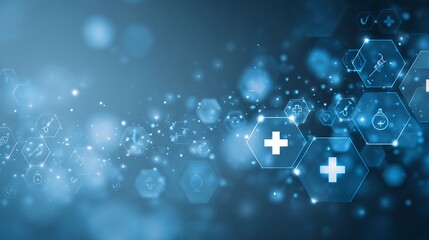 abstract medical presentation background in blue