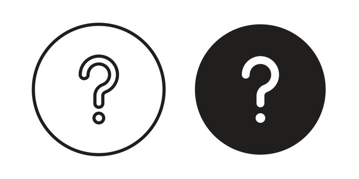 Doubts button icons or logo isolated sign symbol vector illustration - high quality black style vector icons