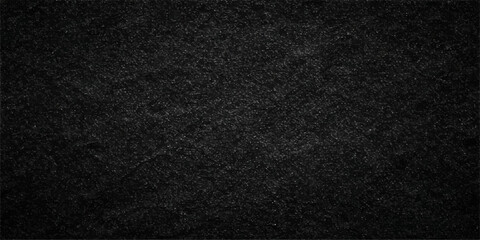 A dark textured background featuring a blend of rough black leather and cloth fabric material creates a blank grunge textile wallpaper with a grey macro pattern surface design