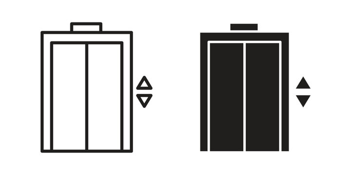 Elevator icons or logo isolated sign symbol vector illustration - high quality black style vector icons
