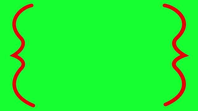 Animation of two curly brackets isolated on green screen, to show a set, scope, group, or something important.