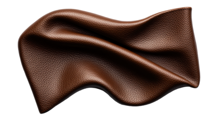 Brown Leather Texture on Transparent Background