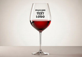 Wine Glass Logo or Text Mockup