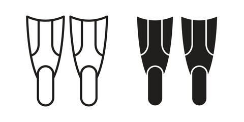 Scuba diving icons or logo isolated sign symbol vector illustration - high quality black style vector icons © Win