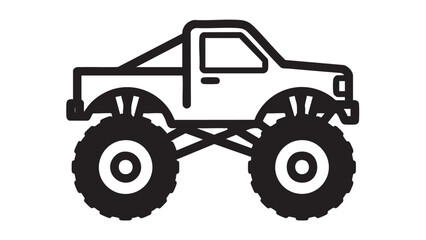 A large monster truck illustration on a white background viewed from the side