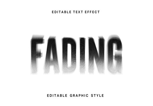 Black And White Fading Print Text Effect Distorted Grunge Bold Font