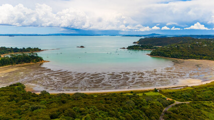Aerial View of Rocky Bay, Waiheke Island, Auckland, New Zealand