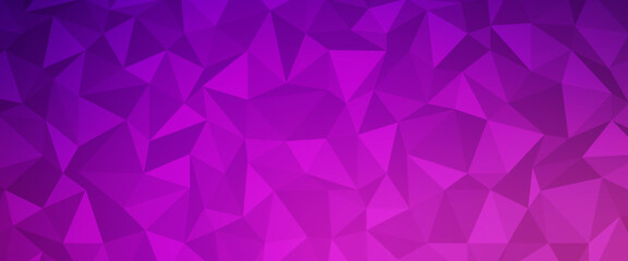 Obraz premium Dark Purple vector shining triangular background. Creative geometric illustration in Origami style with gradient. A new texture for your design.