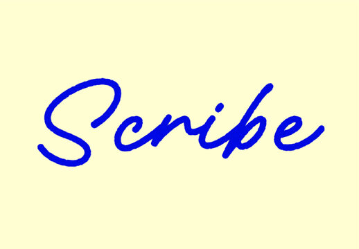 Blue Ink Pen Text Effect Handwritten Script Font