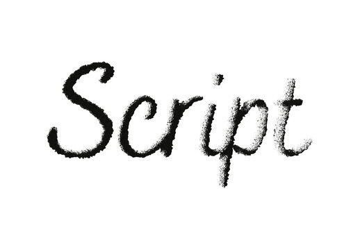 Black Ink Pen Text Effect Script Grunge Rough Font