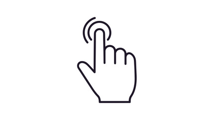 Fototapeta premium Finger Tap Icon Hand Cursor Click Gesture Symbol for UI/UX.