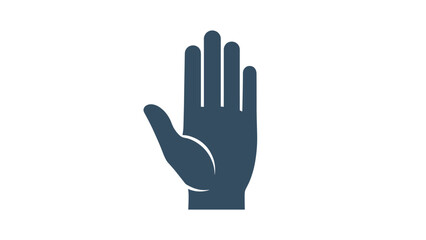 Obraz premium Stop Hand Gesture Icon. Warning Refusal Halt Symbol. Flat Vector Graphic.