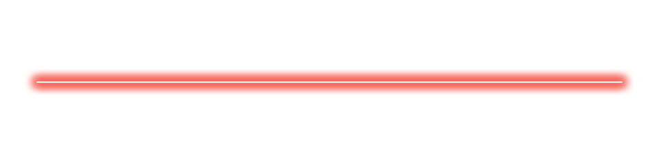Straight red neon light glowing line on transparent background. © A - Z