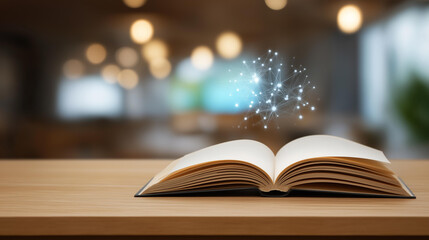 Digital education online learning courses knowledge resources open book icon concept visualization educational technology display e learning representation scene