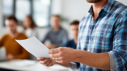 Faceless teacher hands explaining material students during lesson classroom educational instruction activity technology class teaching learning environment display