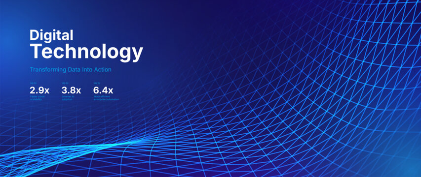 Big Data Flow With Glowing Particle Waves On Dark Background. Abstract AI Neural Network And Digital Communication Concept. Futuristic Tech Design. Vector Illustration.