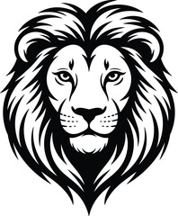 Fototapeta premium Majestic Lion Head Portrait and Wildlife Mascot Design
