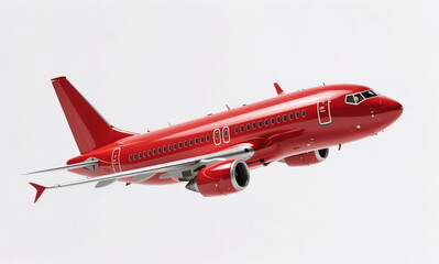 Civilian jet aircraft on a white background.