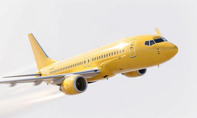 Civilian jet aircraft on a white background.