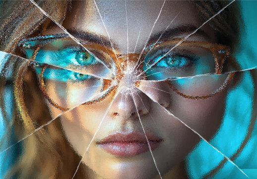 Fractured Glass Photo Effect