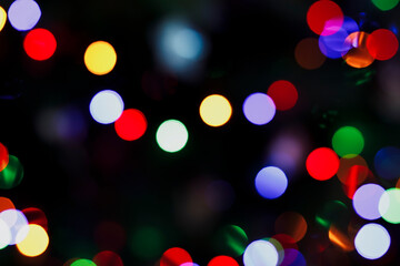 christmas lights bokeh background