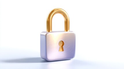 Fototapeta premium Padlock representing digital data security and privacy symbol, copy space