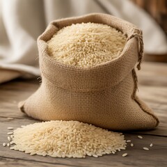 Rice Sack with Grains