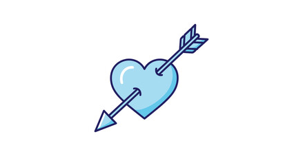 Heart with arrow symbol representing love and romance themes