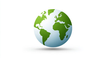 Earth icon on white background for travel and geography themes
