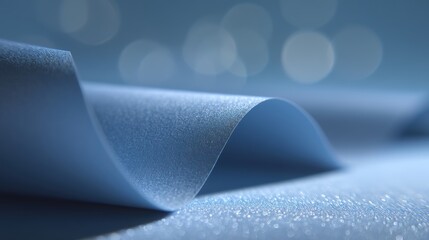 blue paper lab background with soft sheen and distant bokeh effect