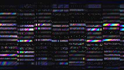 Colorful Digital Glitch Noise With Pixel Distortion