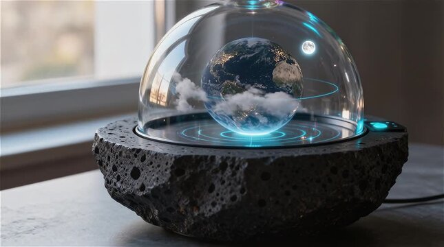  Reloj planetario de sobremesa escultórico 