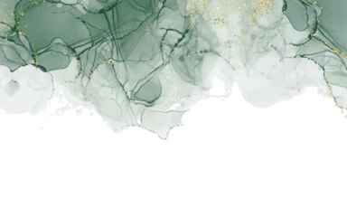 Modern abstract luxury wedding invitation and birthday card templates with green watercolor, alcohol ink fluid art, and gold for christmas

