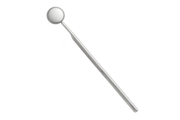 Dental Mirror with Handle on transparent background, for dentists