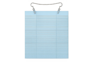 Light Blue Notebook Paper Hanging with Clips - transparent background