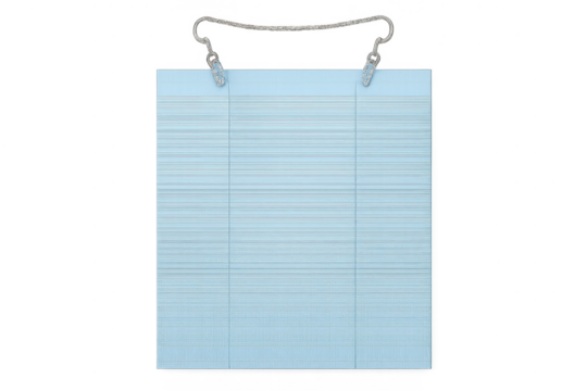 Light Blue Notebook Paper Hanging with Clips - transparent background - Powered by Adobe