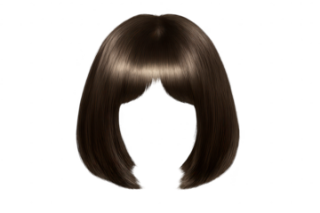 Brown Bob Wig Hairstyle for Women with a transparent background image